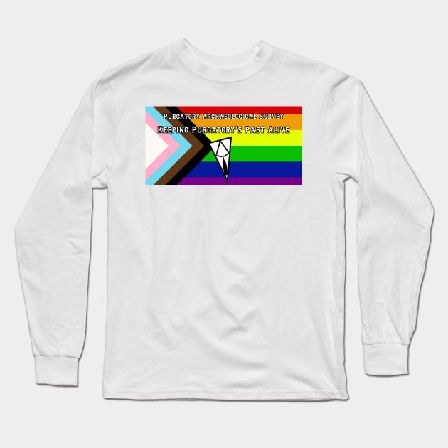 PAS Pride Text Long Sleeve T-Shirt by PurgatoryArchaeologicalSurvey